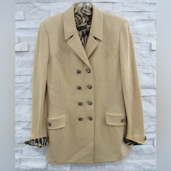 Stunning 2 pc Set St John Camel Santana Knit Blazer & Tank - 2/S (fits more M) - Picture 1 of 8